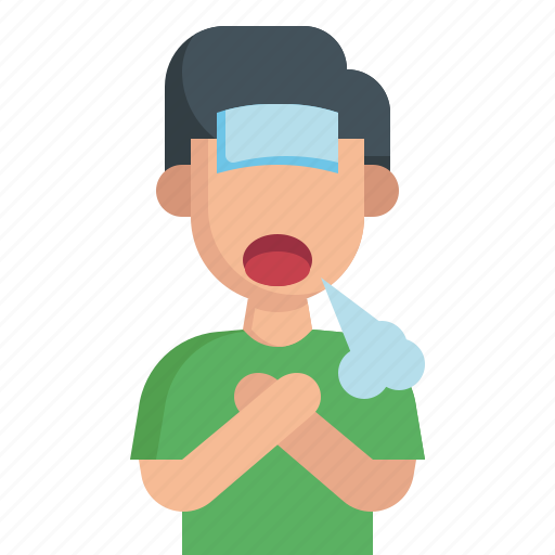 Flu, difficulty, breathing, lungs, pneumonia, shortness, breath icon - Download on Iconfinder