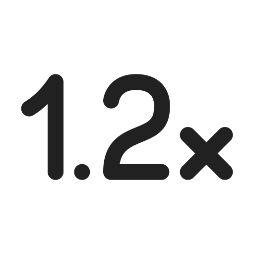 Fluent, multiplier, 1, 2x, regular icon - Free download
