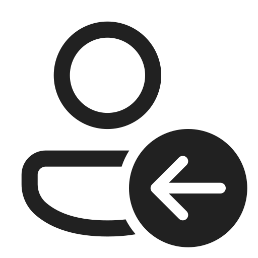 Fluent, person, arrow, left, regular icon - Free download