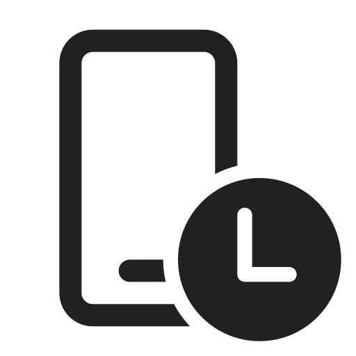 Ic, fluent, phone, screen, time, regular icon - Free download