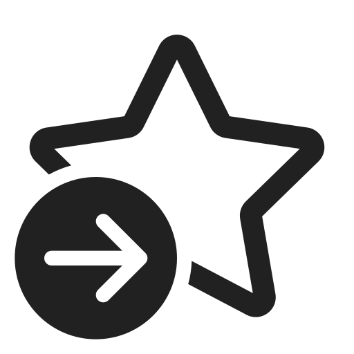 Ic, fluent, star, arrow, right, start, regular icon - Free download