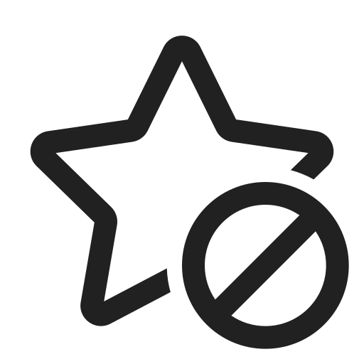 Ic, fluent, star, prohibited, regular icon - Free download