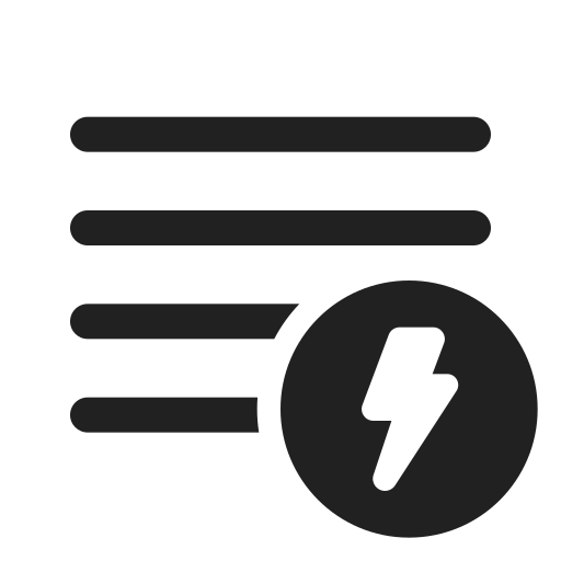 Ic, fluent, text, column, one, wide, lightning icon - Free download