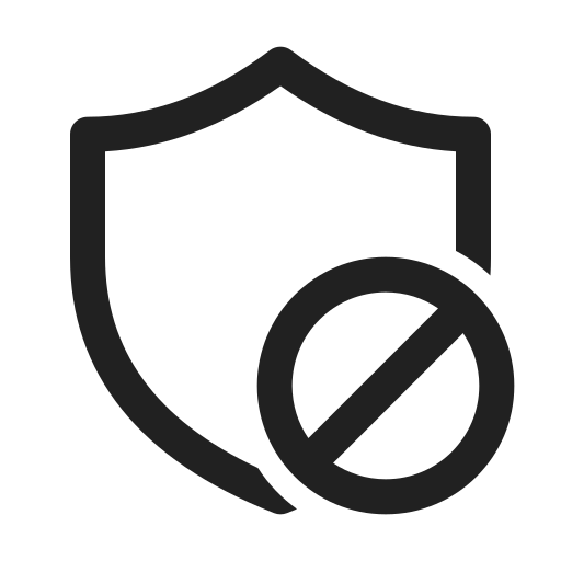 Ic, fluent, shield, prohibited, regular icon - Free download