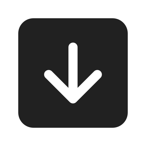 Ic, fluent, arrow, square, down, filled icon - Free download
