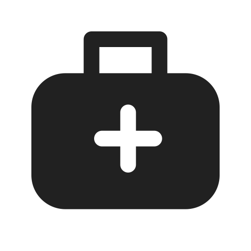 Ic, fluent, briefcase, medical, filled icon - Free download