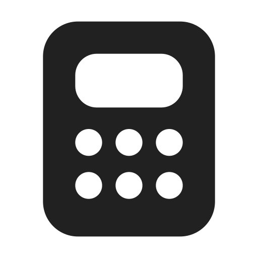 Ic, fluent, calculator, filled icon - Free download