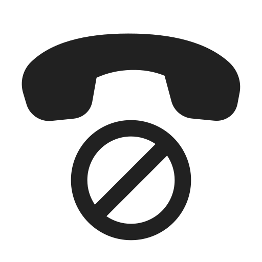 Ic, fluent, call, prohibited, filled icon - Free download