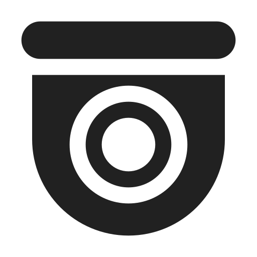 Ic, fluent, camera, dome, filled icon - Free download