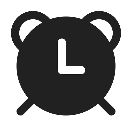 Ic, fluent, clock, alarm, filled icon - Free download