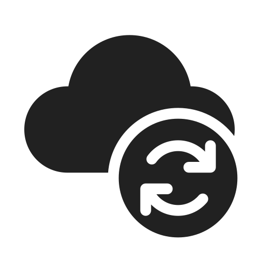 Ic, fluent, cloud, sync, filled icon - Free download