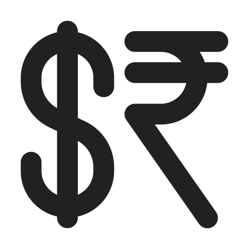Ic, fluent, currency, dollar, rupee, filled icon - Free download