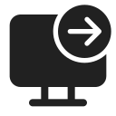 ic, fluent, desktop, arrow, right, filled