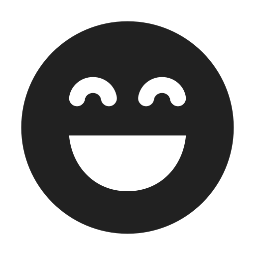 Ic, fluent, emoji, laugh, filled icon - Free download