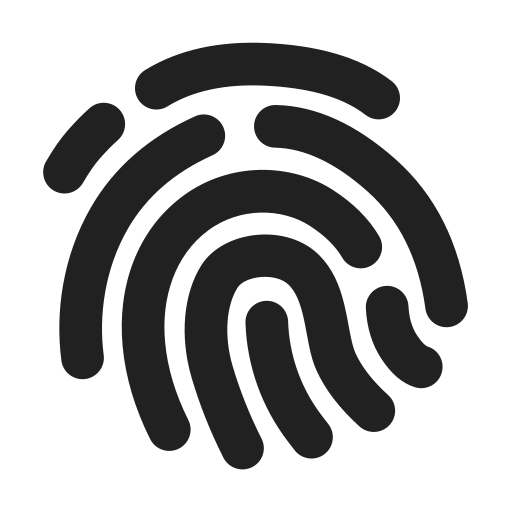 Ic, fluent, fingerprint, filled icon - Free download
