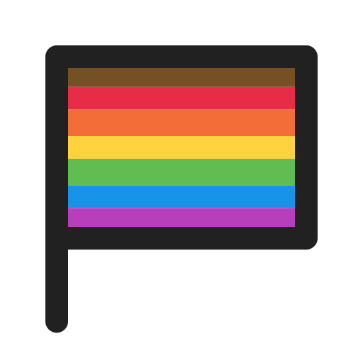 Ic, fluent, flag, pride, filled icon - Free download