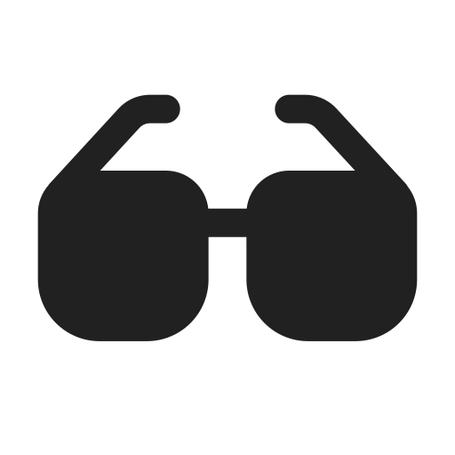 Ic, fluent, glasses, filled icon - Free download