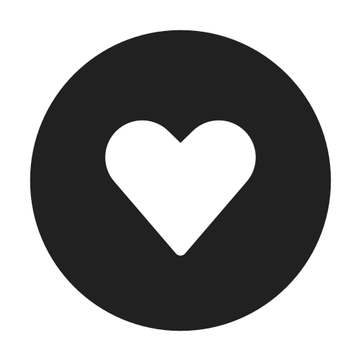 Ic, fluent, heart, circle, filled icon - Free download