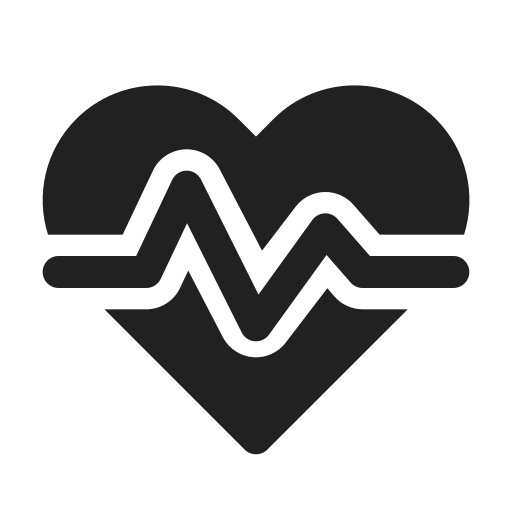 Ic, fluent, heart, pulse, filled icon - Free download