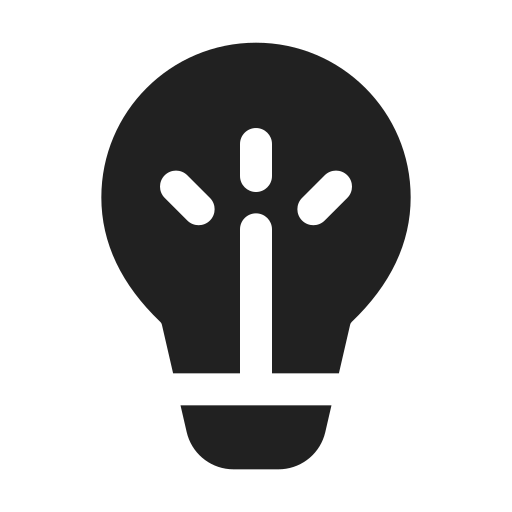 Ic, fluent, lightbulb, filament, filled icon - Free download