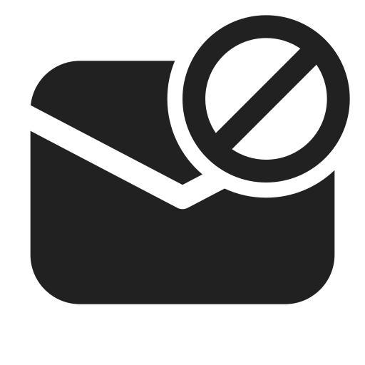 Ic, fluent, mail, prohibited, filled icon - Free download