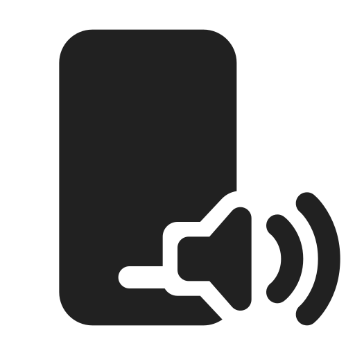 Ic, fluent, phone, speaker, filled icon - Free download