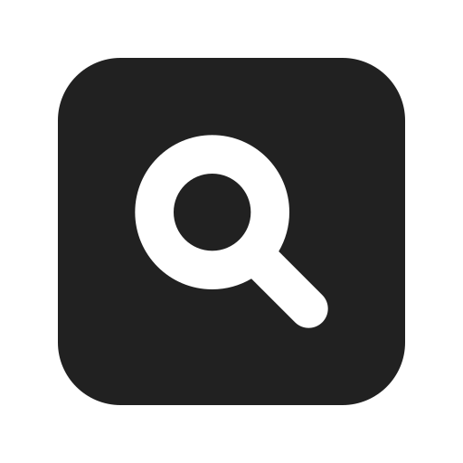 Ic, fluent, search, square, filled icon - Free download