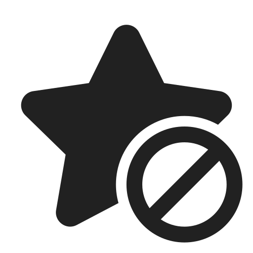 Ic, fluent, star, prohibited, filled icon - Free download