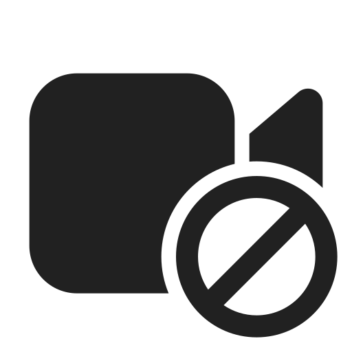 Ic, fluent, video, prohibited, filled icon - Free download