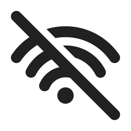 Ic, fluent, wifi, off, filled icon - Free download