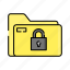 folder, object, essential, website, lockpad, security 