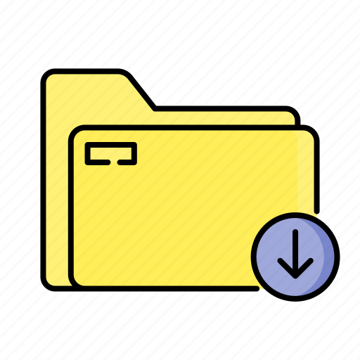 Folder, object, essential, website, download, arrow icon - Download on Iconfinder