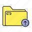 folder, object, essential, website, upload, summit, arrow 