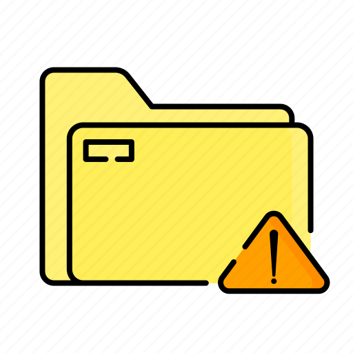 Folder, object, essential, website, alert, danger icon - Download on Iconfinder