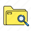 folder, object, essential, website, search, magnifier 