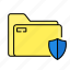 folder, object, essential, website, shield, security 