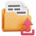 folder, file, document, upload, uploading, arrow, up