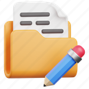 folder, file, document, edit, write, pencil, pen
