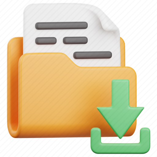 Folder, file, document, download, save, arrow, down icon - Download on Iconfinder
