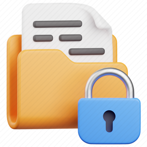 Folder, file, document, lock, padlock, security, protection icon - Download on Iconfinder