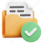 folder, file, document, check, checklist, approved, verified 