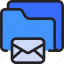 folder, document, storage, envelope, messages 