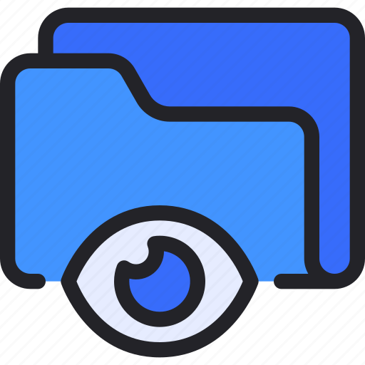 Folder, document, storage, eye, view icon - Download on Iconfinder