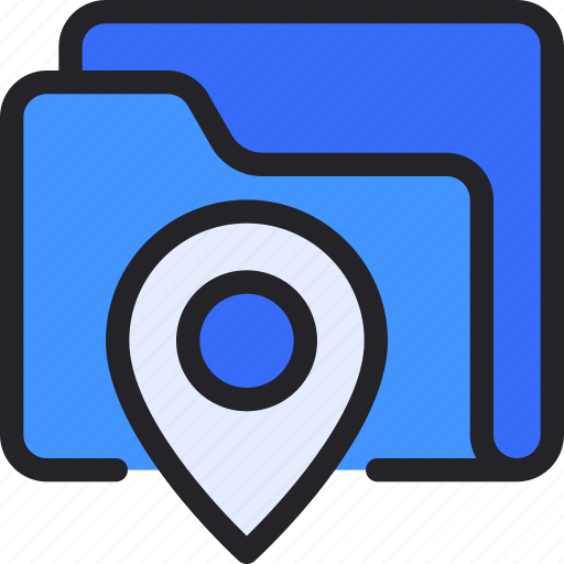 Folder, document, storage, pin, location icon - Download on Iconfinder