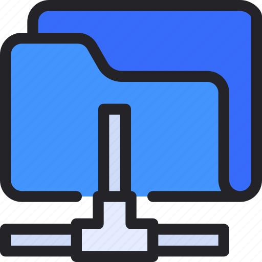 Folder, document, storage, sftp, connected icon - Download on Iconfinder