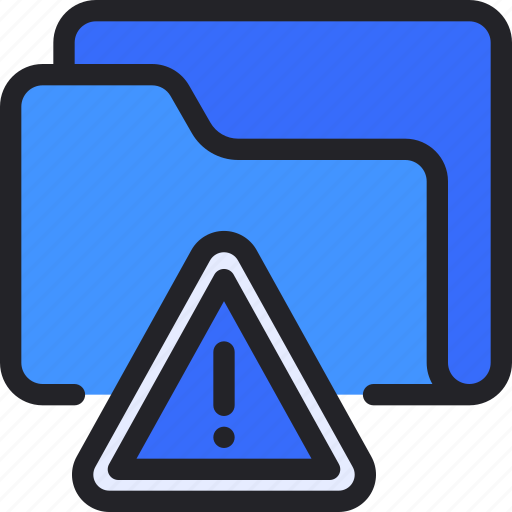 Folder, document, storage, warning, attention icon - Download on Iconfinder