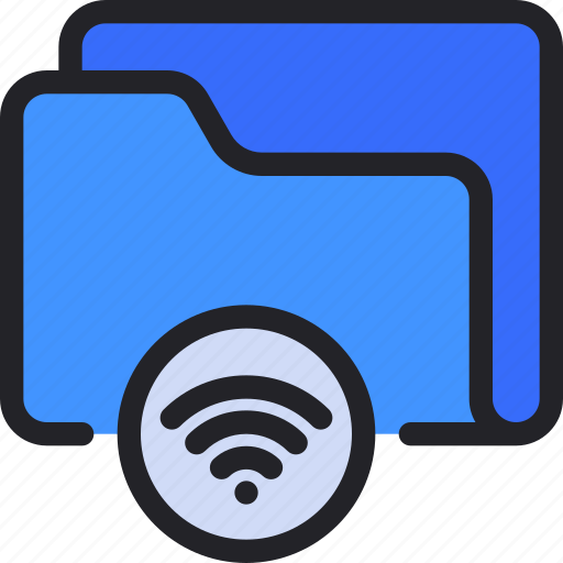 Folder, document, storage, wifi, wireless icon - Download on Iconfinder