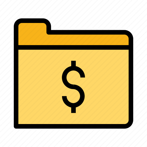 Dollar, finance, money, coin, folder, document, business icon - Download on Iconfinder