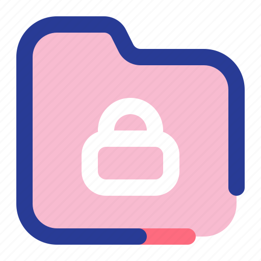 Folder, lock, locked, password, protection, secure, security icon - Download on Iconfinder