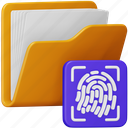 fingerprint, folder, file, document, data, biometric, touch id 